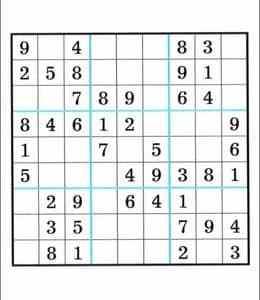 小学生数独入门100题(小学数学智力题)