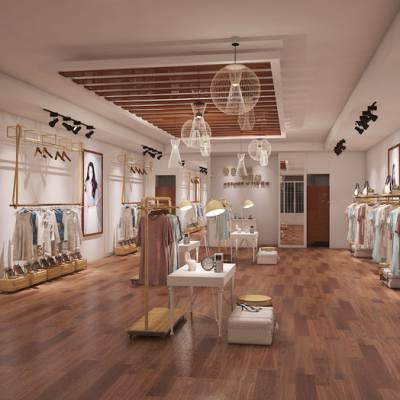 服装店装修风格图(【女装店面装修效果图】25平米小型女装店面如何装修好看)